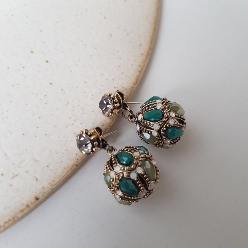 Vincent's Ball Drop Earrings 3color Gorgeous On