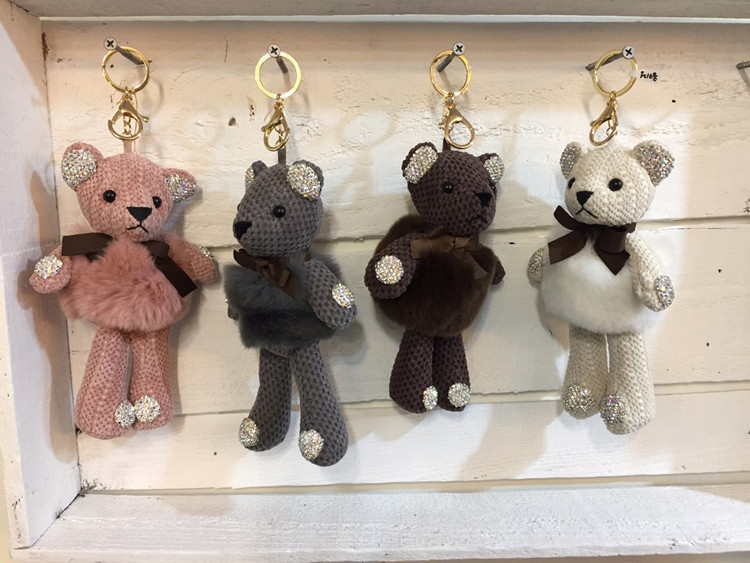 Dione Cubic Bear Cute Keyring Casual Design Point 