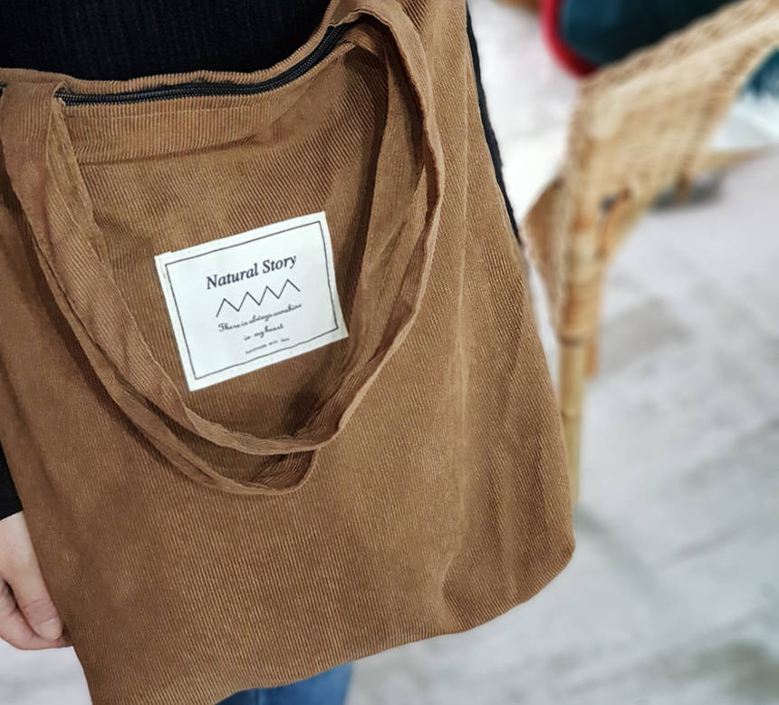 TOTE ECO SHOPPING TRAVEL Corduroy Eco Bag Bag Show