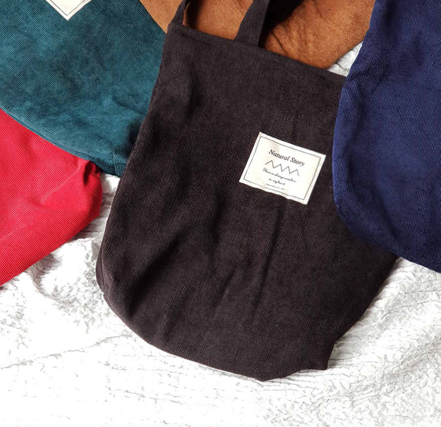 TOTE ECO SHOPPING TRAVEL Corduroy Eco Bag Bag Show
