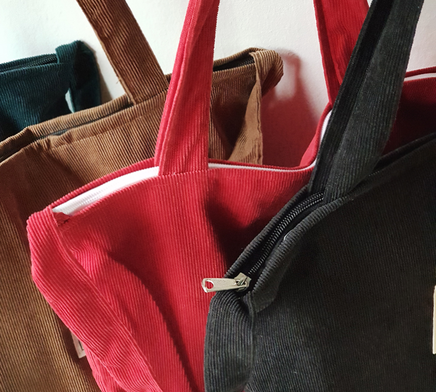 TOTE ECO SHOPPING TRAVEL Corduroy Eco Bag Bag Show