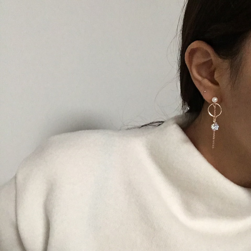 Move Circle Unleavened Drop Earrings Feminine Reco