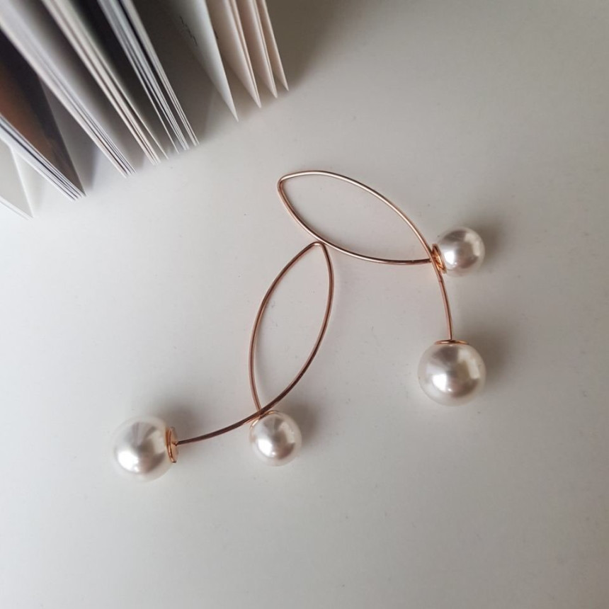 all silver Abel's Swarovski Drop Earrings Elega