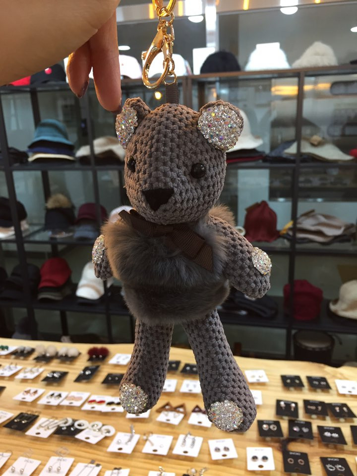 Dione Cubic Bear Cute Keyring Casual Design Point 