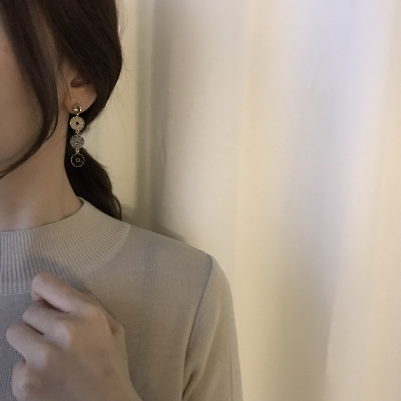 Dora Flower Antique Drop Earrings 3color Women'