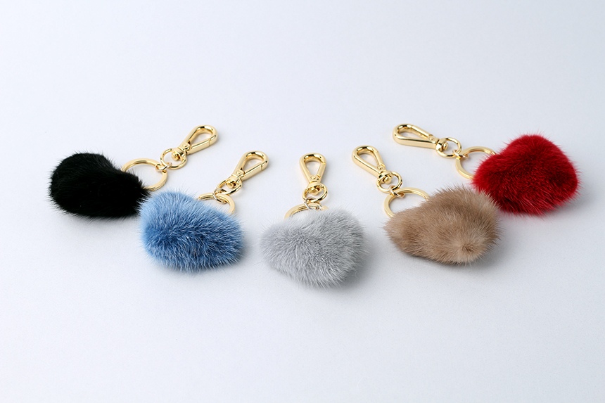 Red Mini Heart Real Mink Fur Bag Charming Classic 