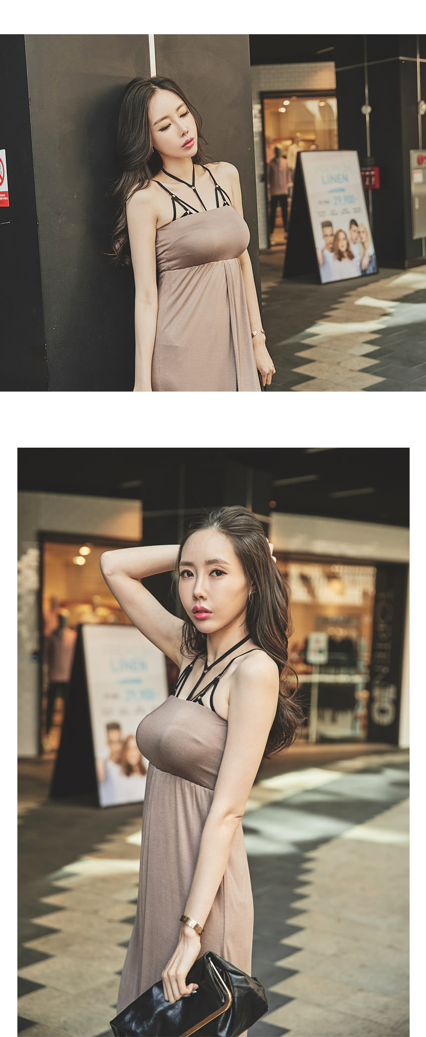 Sexy strap Bra Choker Double soft fit S-line Linge