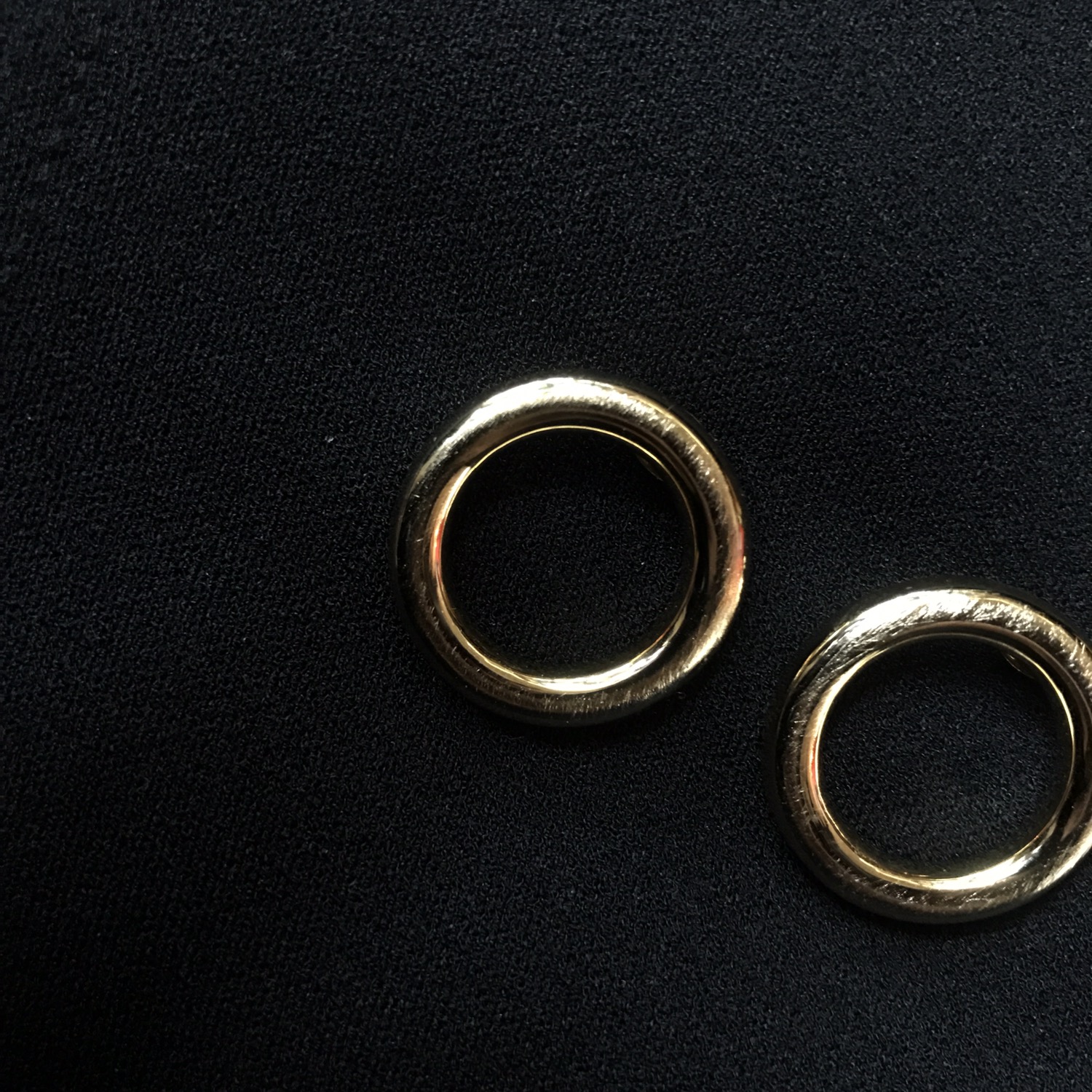 Gold Bold Circle Earrings Titanium Needle Anti-All