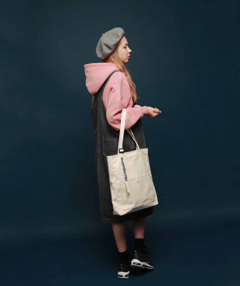 TOTE ECO SHOPPING TRAVEL Eco-bag embroidered Frank