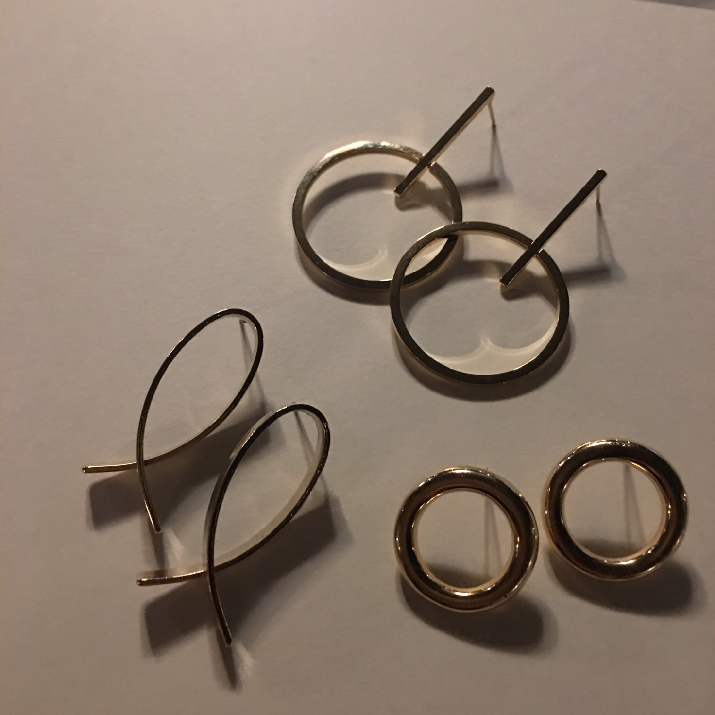 Gold Bold Circle Earrings Titanium Needle Anti-All