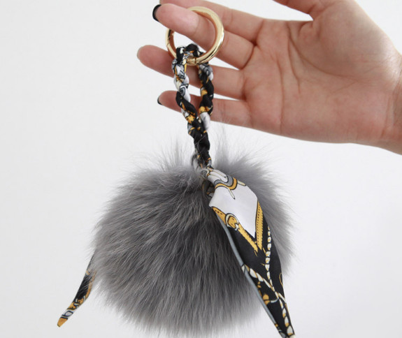 Fox Scarf Pom-Form 30's Women's Clothing Key