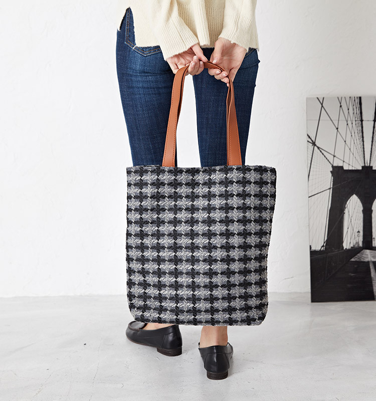 TOTE ECO SHOPPING TRAVEL Check shoulder strap Eco 