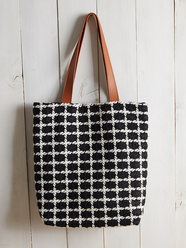 TOTE ECO SHOPPING TRAVEL Check shoulder strap Eco 