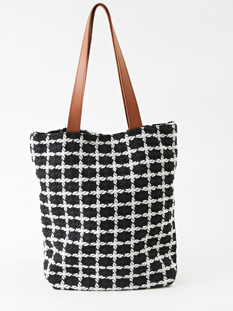TOTE ECO SHOPPING TRAVEL Check shoulder strap Eco 