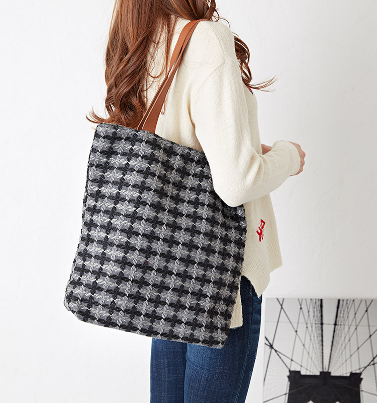 TOTE ECO SHOPPING TRAVEL Check shoulder strap Eco 