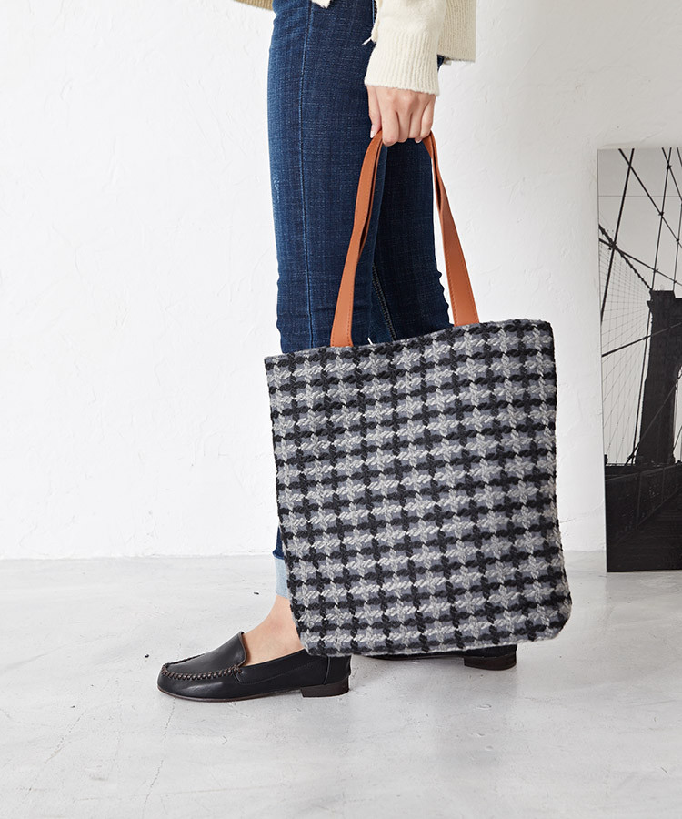 TOTE ECO SHOPPING TRAVEL Check shoulder strap Eco 