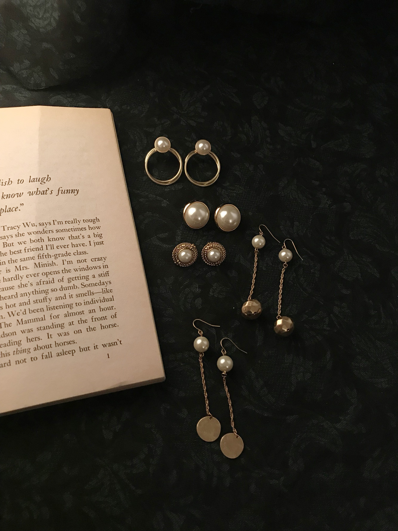 Antique pearl earrings collection earrings 5 ​​spe