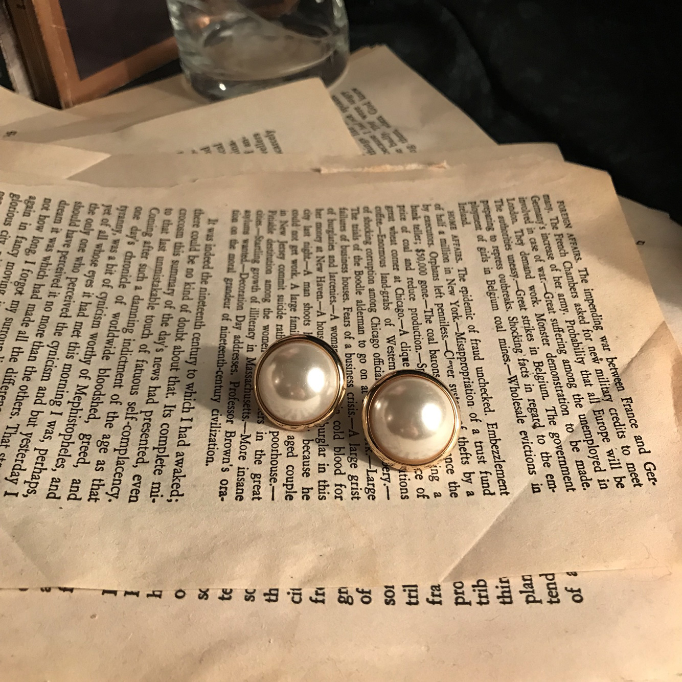 Antique pearl earrings collection earrings 5 ​​spe
