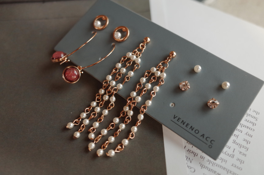 Twilight Pearl Drop 10SET Earrings Stylish Chic Un