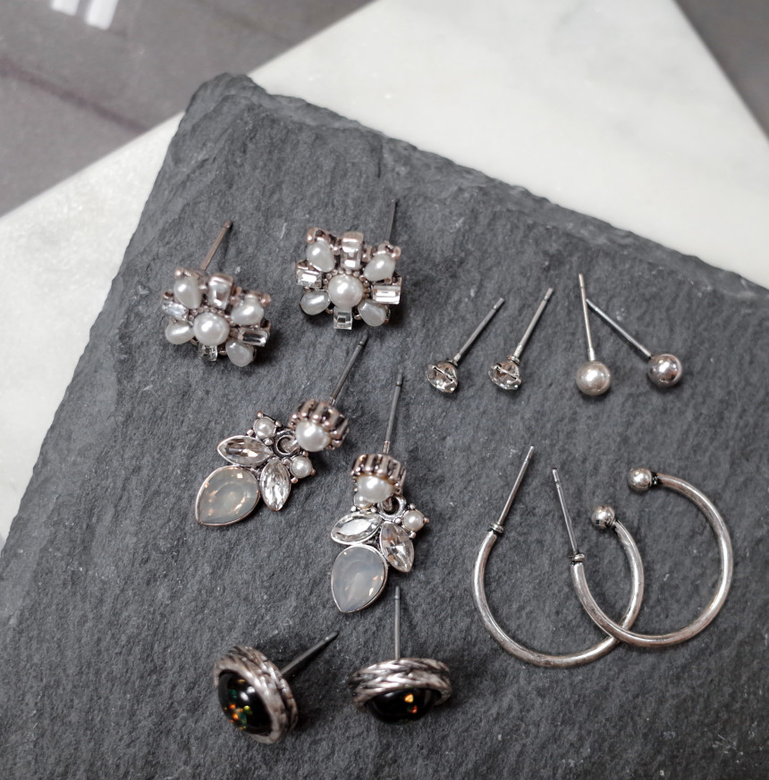 White Snow Angel 12SET Earrings Stylish Chic Uniqu