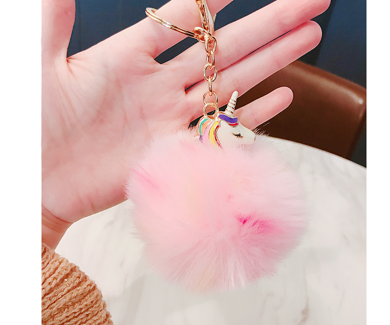 Unicorn Pom foam key ring Keychain Chockey Winter 