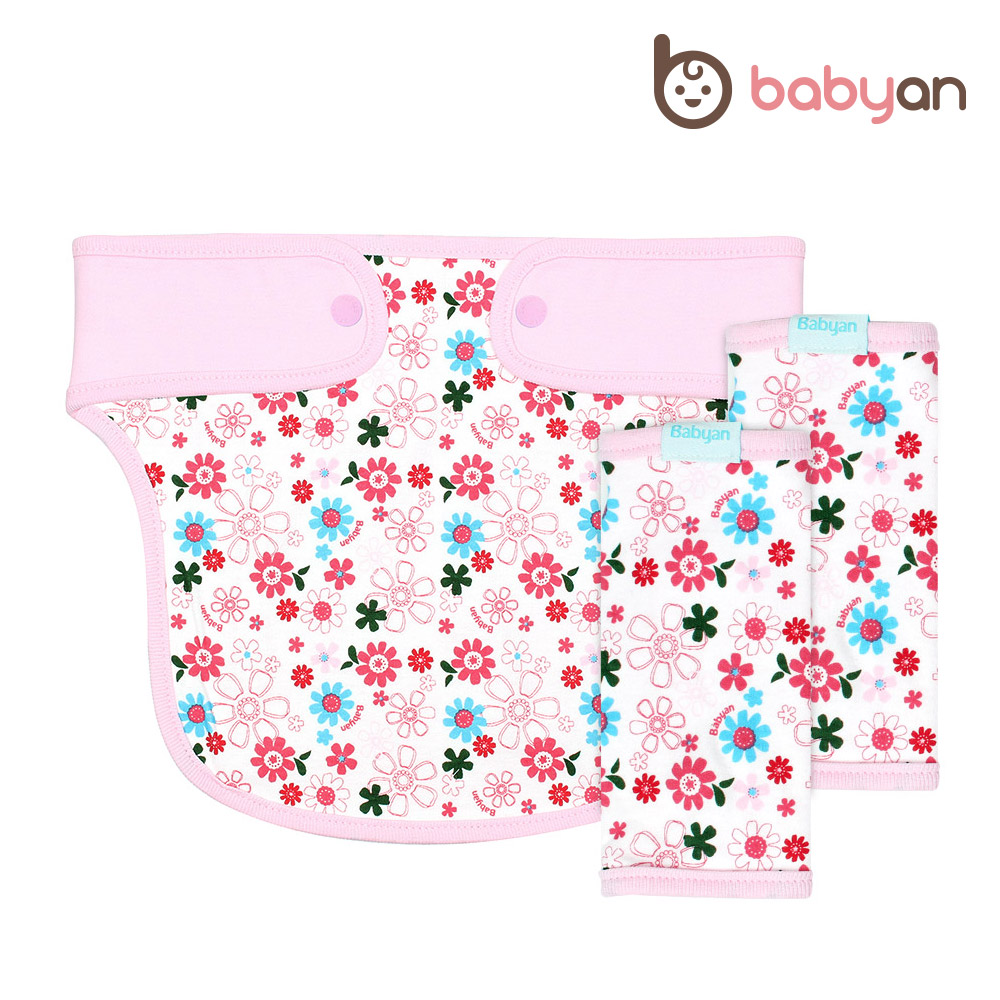 베이비앙 국내산 무형광 순면 도톰한 삼중직 뮤직애니멀 아기띠 어깨침받이(모든 아기띠 호환)