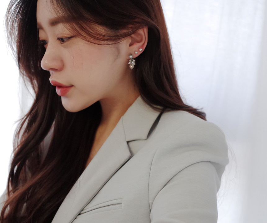 White Snow Angel 12SET Earrings Stylish Chic Uniqu