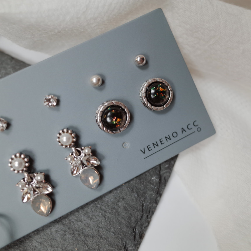 White Snow Angel 12SET Earrings Stylish Chic Uniqu