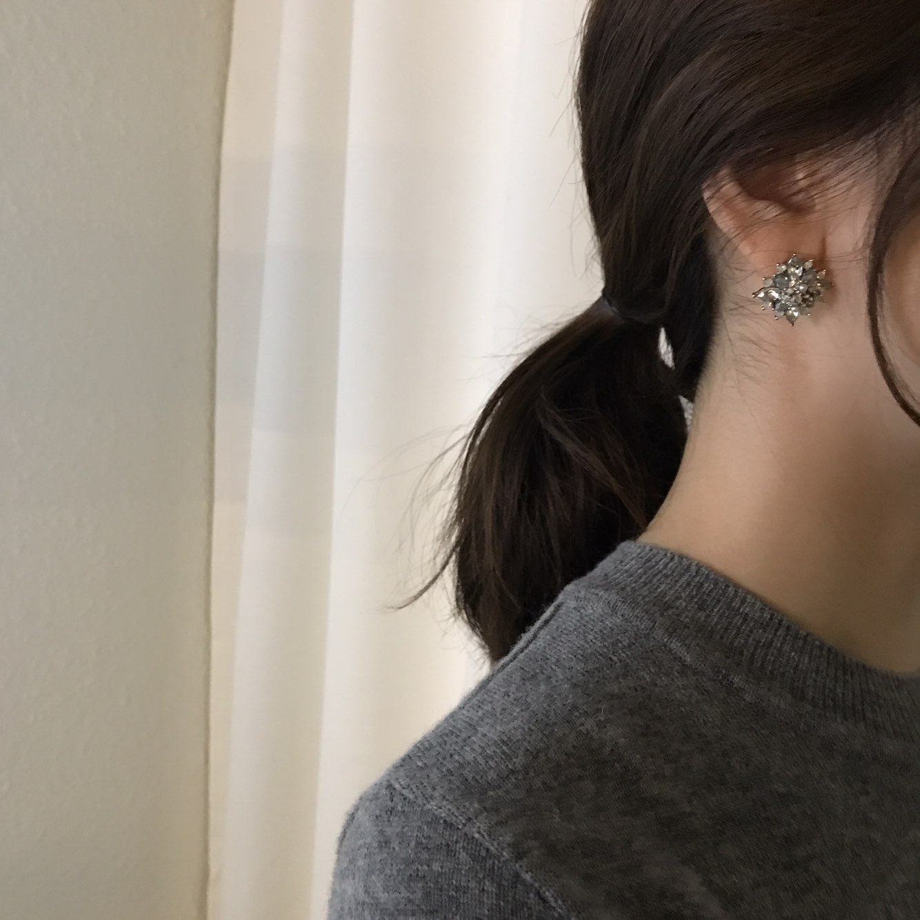 Yen crystal Cubic earrings Elegantly trendy stylin