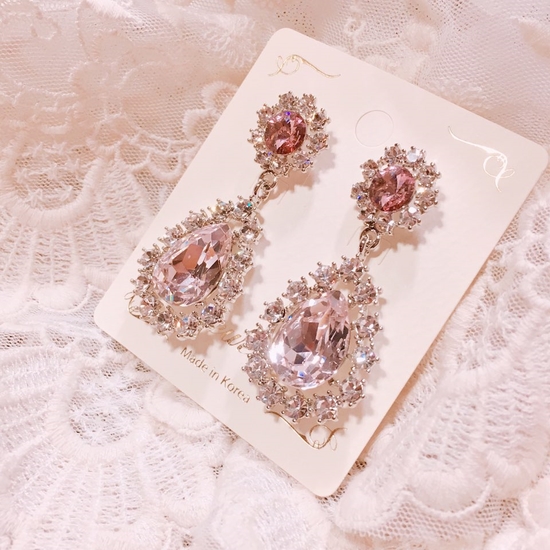 Princess Crystal Earrings Point Cycle Good Bling B