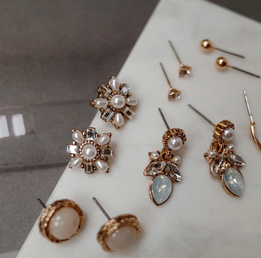 White Snow Angel 12SET Earrings Stylish Chic Uniqu