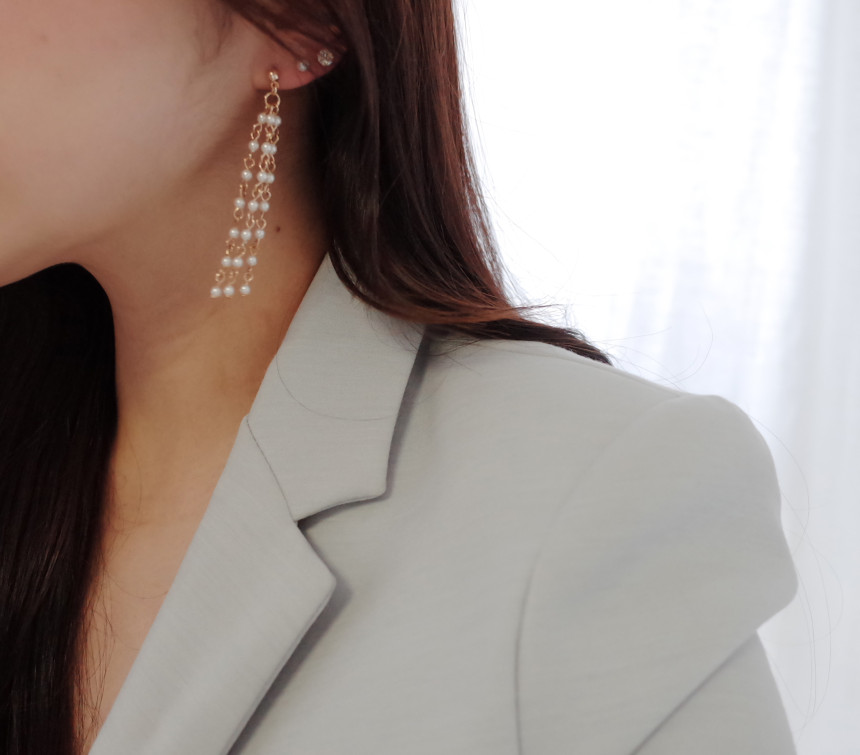 Twilight Pearl Drop 10SET Earrings Stylish Chic Un