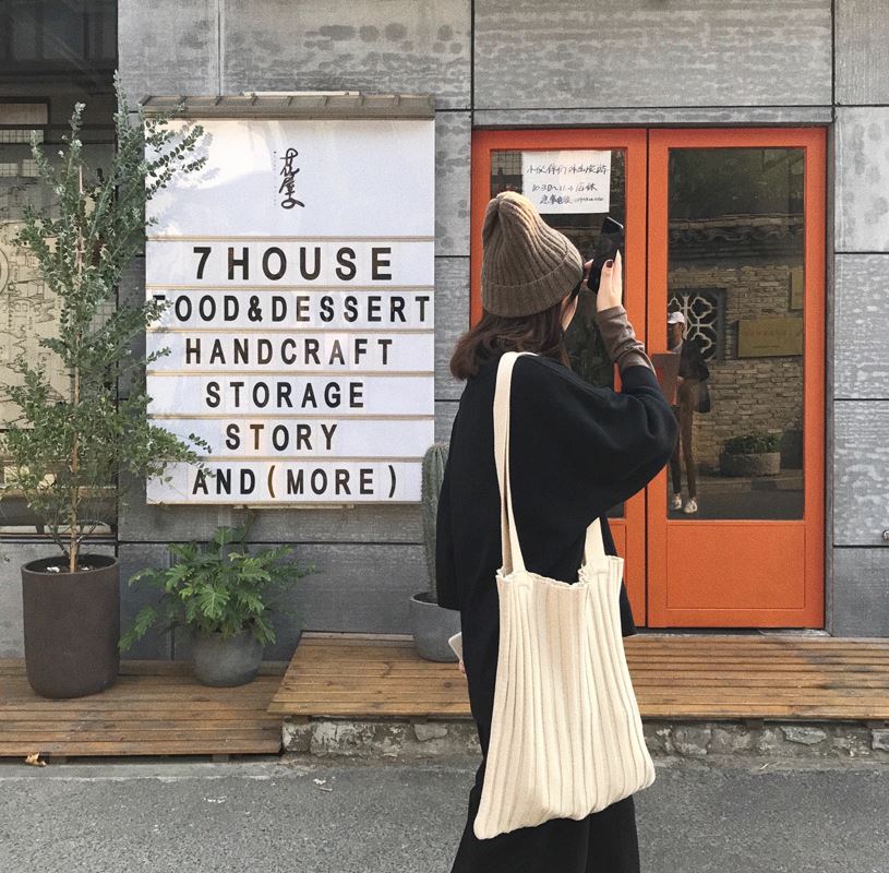 TOTE ECO SHOPPING TRAVEL Goliath knit eco bag wint