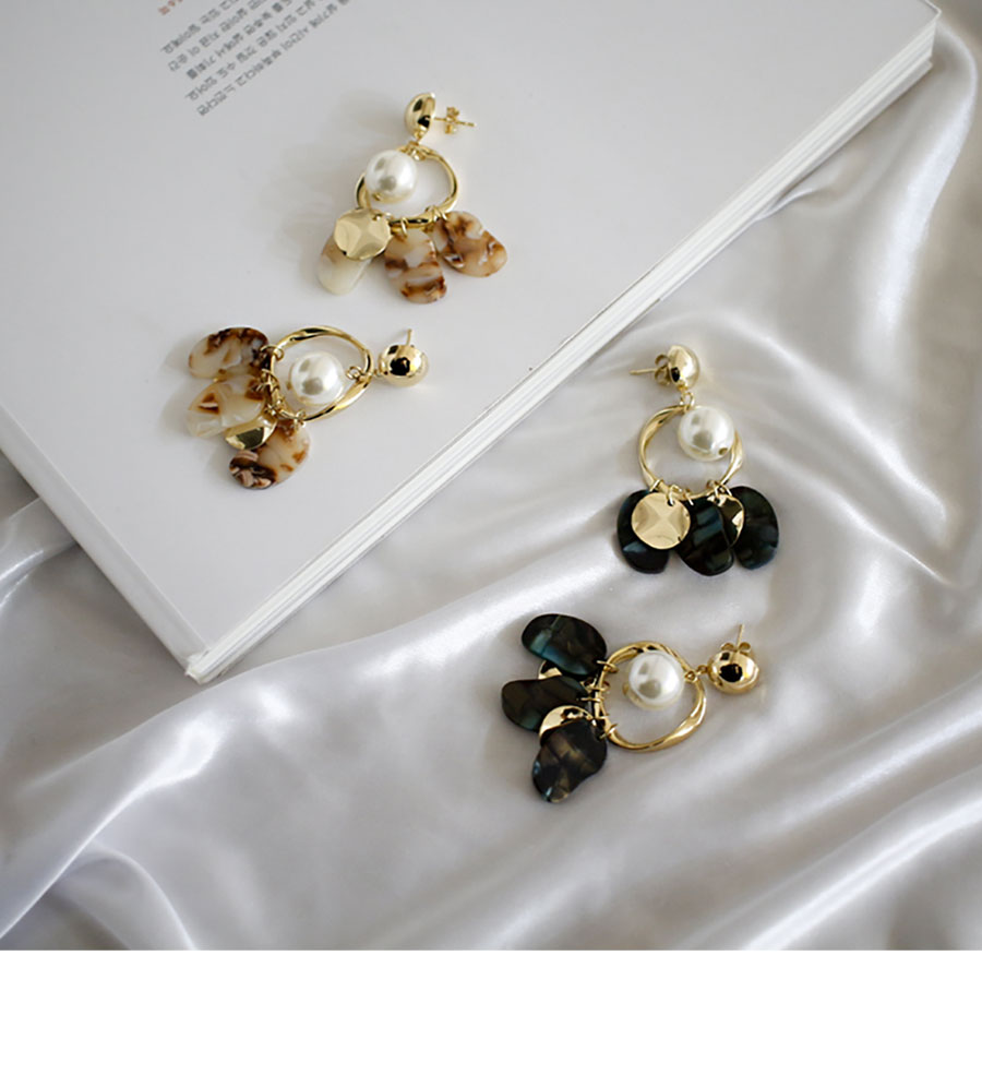 Peanut pearl drop earrings point earrings gifts Re