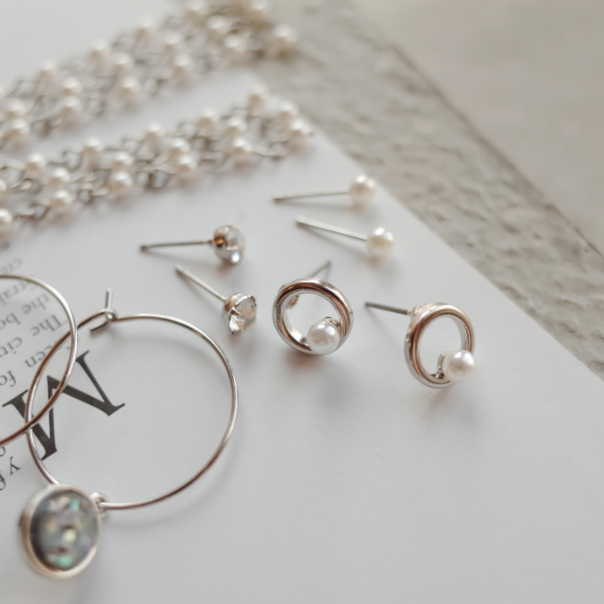 Twilight Pearl Drop 10SET Earrings Stylish Chic Un