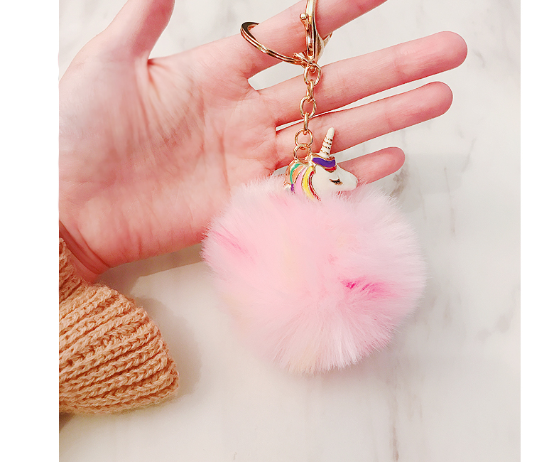 Unicorn Pom foam key ring Keychain Chockey Winter 