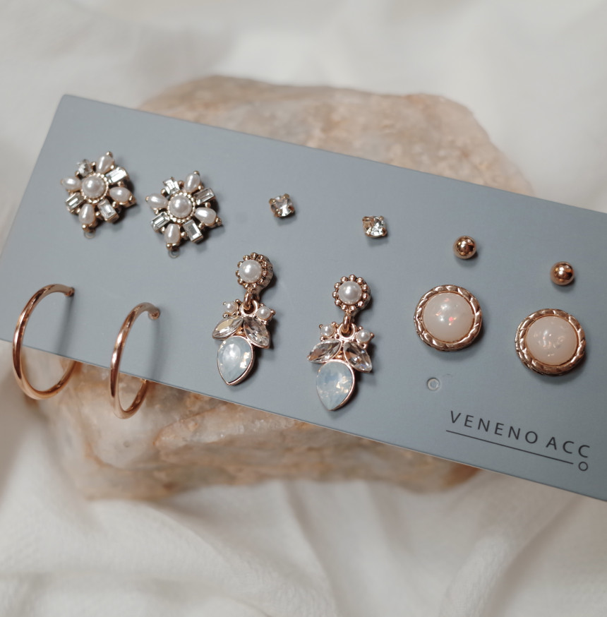 White Snow Angel 12SET Earrings Stylish Chic Uniqu