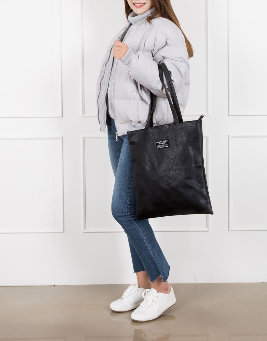 TOTE ECO SHOPPING TRAVEL Zipper Leather Eco Bag Sh