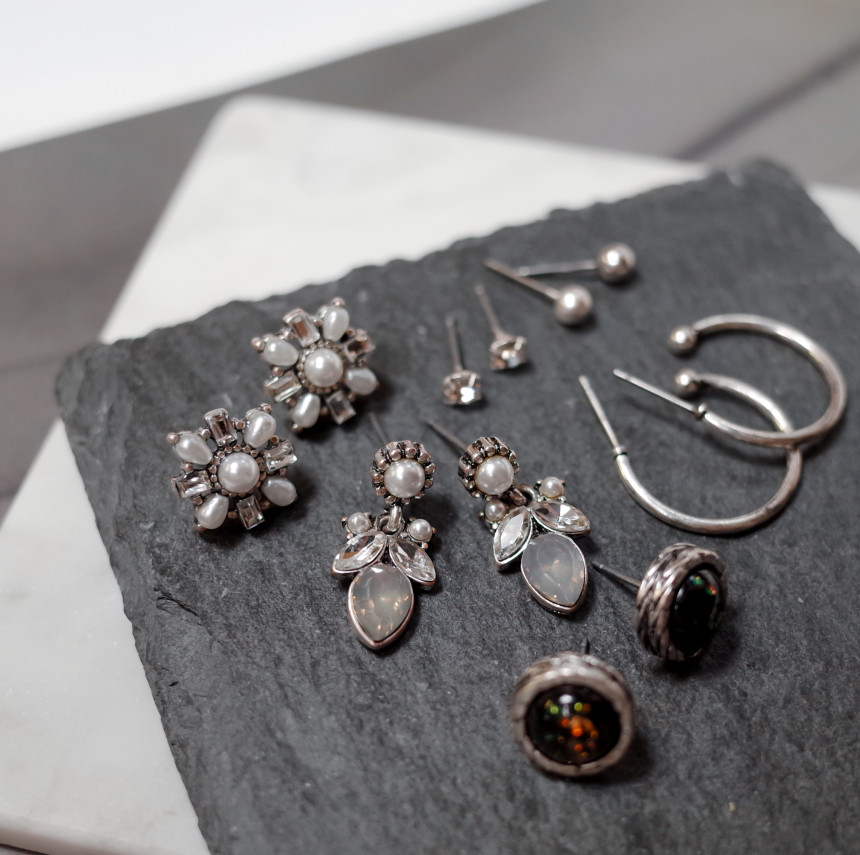 White Snow Angel 12SET Earrings Stylish Chic Uniqu