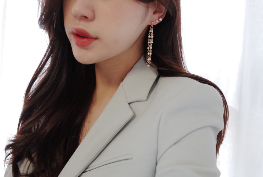 Twilight Pearl Drop 10SET Earrings Stylish Chic Un