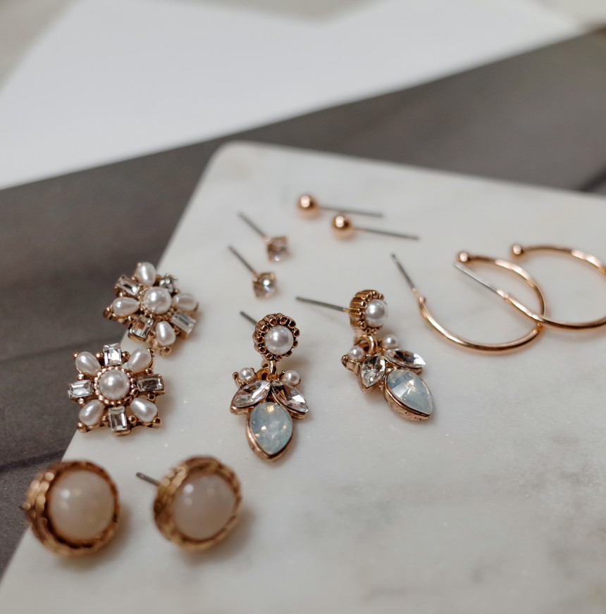 White Snow Angel 12SET Earrings Stylish Chic Uniqu