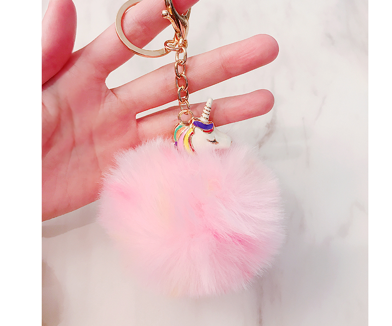 Unicorn Pom foam key ring Keychain Chockey Winter 