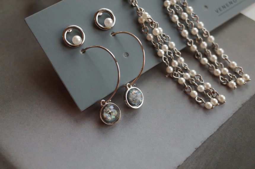 Twilight Pearl Drop 10SET Earrings Stylish Chic Un