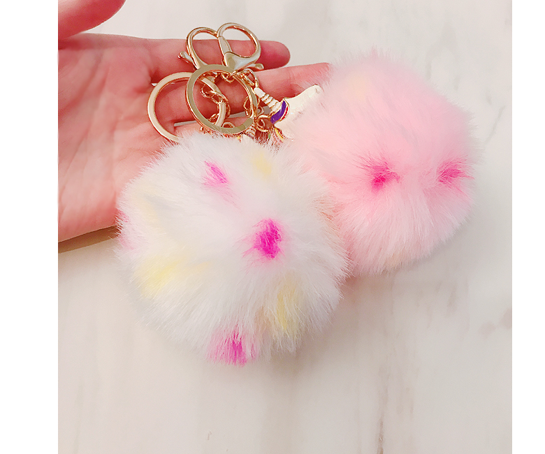 Unicorn Pom foam key ring Keychain Chockey Winter 