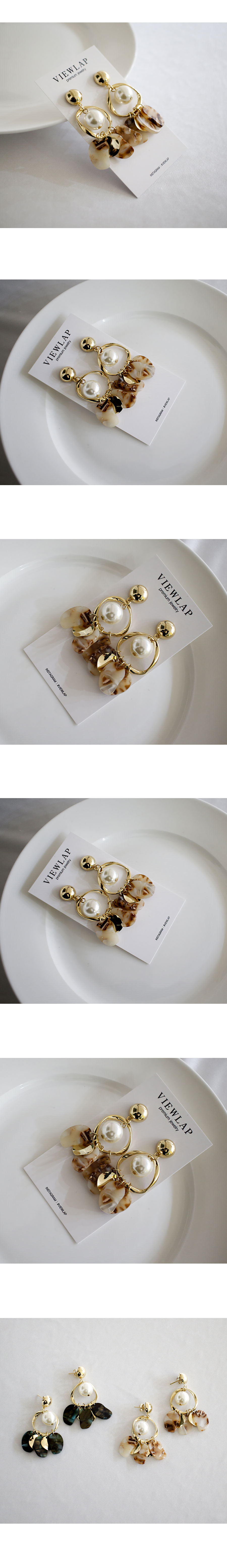 Peanut pearl drop earrings point earrings gifts Re