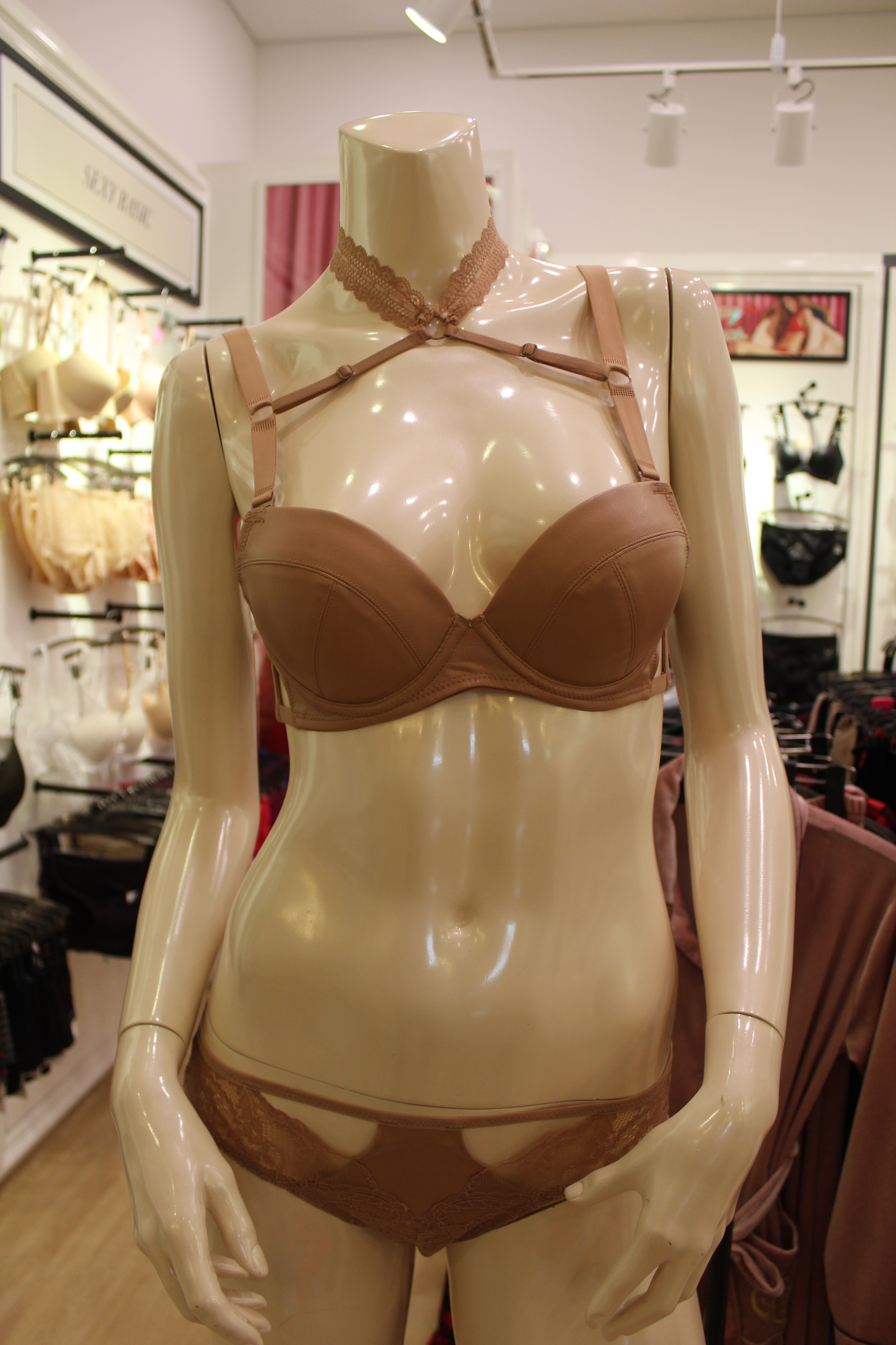 Sexy Cookie Sale Sale Leather Choker Bra 901-CO Co