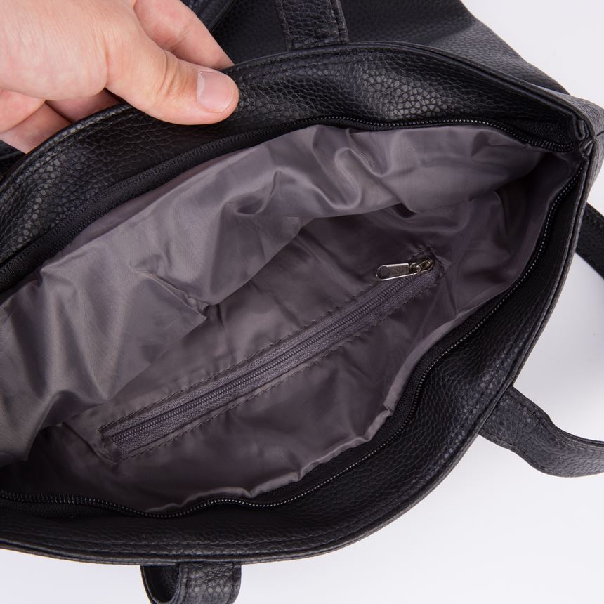 TOTE ECO SHOPPING TRAVEL Zipper Leather Eco Bag Sh