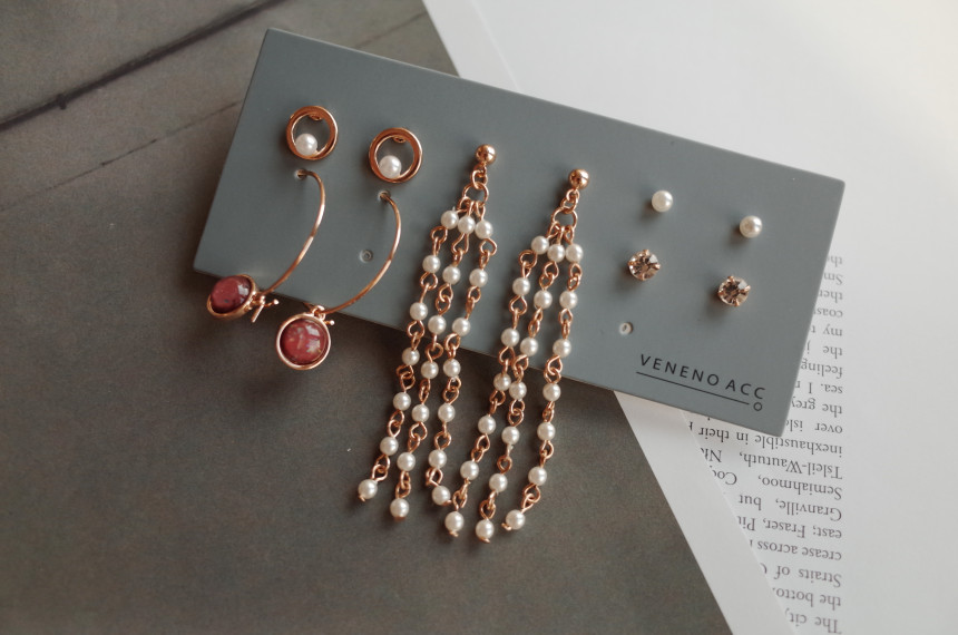 Twilight Pearl Drop 10SET Earrings Stylish Chic Un