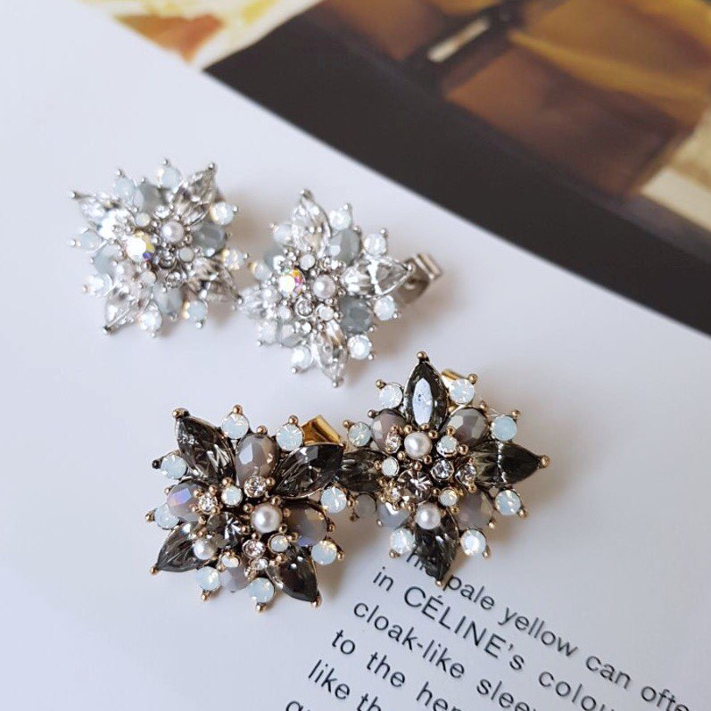 Yen crystal Cubic earrings Elegantly trendy stylin