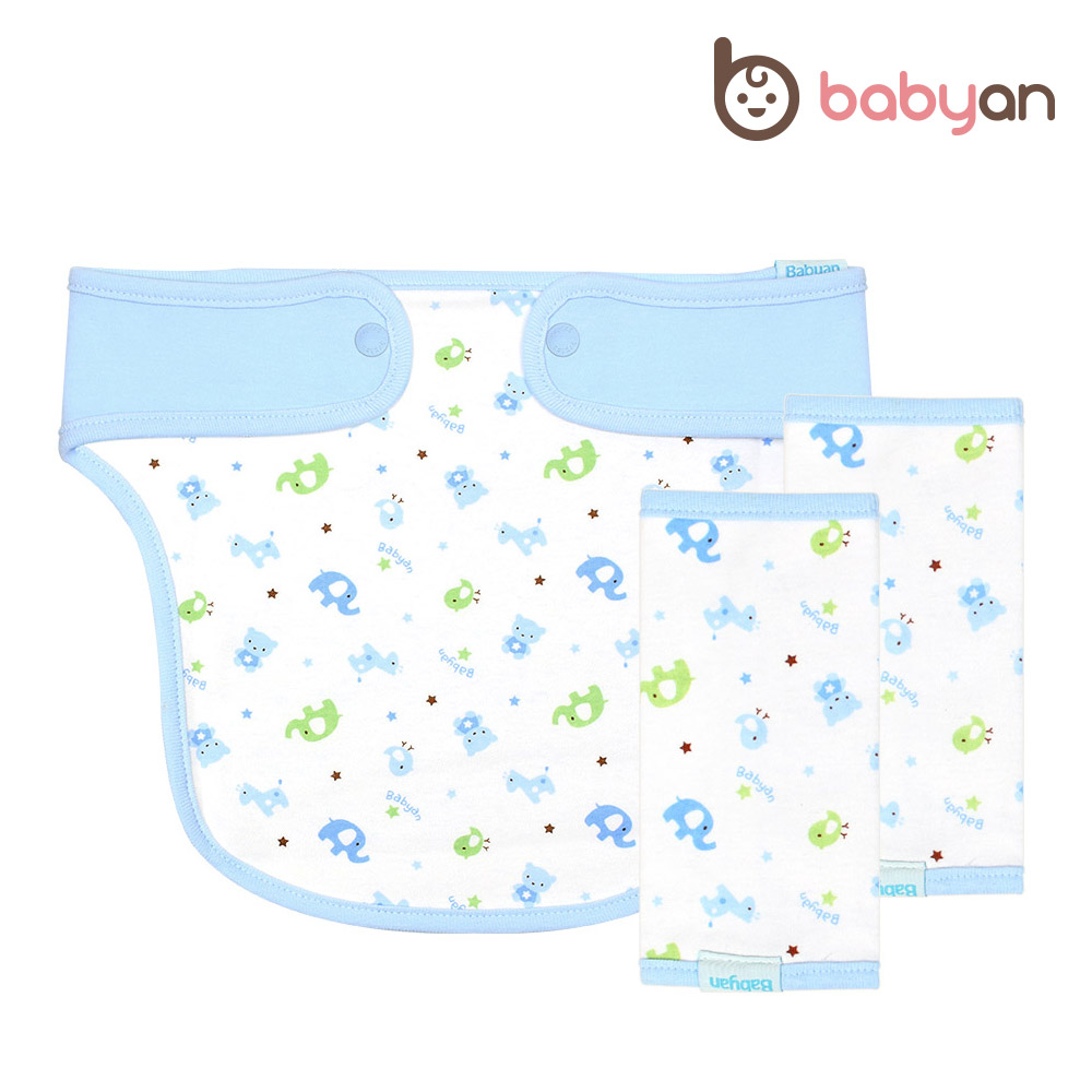 베이비앙 국내산 무형광 순면 도톰한 삼중직 뮤직애니멀 아기띠 어깨침받이(모든 아기띠 호환)